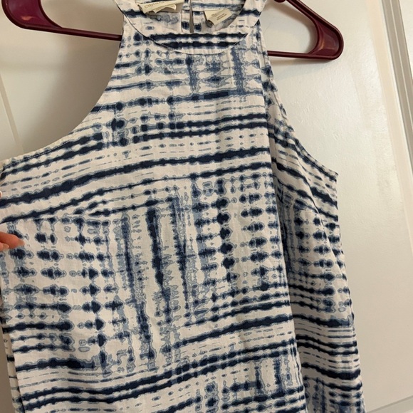 Cynthia Rowley 100% Linen Blue Tie Dye Halter Dress Size S - Picture 7 of 9